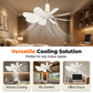 🏆DERNIER JOUR DE VENTE : 50 % DE RÉDUCTION !🔥Mini ventilateur de plafond portable avec crochet de suspension