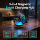 Chargeur magnétique sans fil 3 en 1 avec haut-parleur Bluetooth et lumière d'ambiance