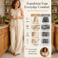 Ensemble haut asymétrique et pantalon large pour femme