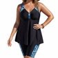 💞 Maillot de bain tankini fluide pour femme, composé d’un haut et d’un shorty – Effet ventre plat, shorty, bon maintien ✨