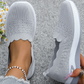 👟 Chaussures de Marche Femme Maille Respirante Sans Lacets – Modèle Orthopédique Semelle Amortissante Confort