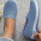 👟 Chaussures de Marche Femme Maille Respirante Sans Lacets – Modèle Orthopédique Semelle Amortissante Confort