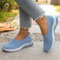 👟 Chaussures de Marche Femme Maille Respirante Sans Lacets – Modèle Orthopédique Semelle Amortissante Confort