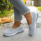 👟 Chaussures de Marche Femme Maille Respirante Sans Lacets – Modèle Orthopédique Semelle Amortissante Confort