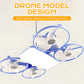 Ventilateur lumineux modèle drone E27 à 3 vitesses avec télécommande