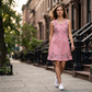 ⌛Offre à durée limitée – Robe sans manches à boutons et imprimé floral pour femme