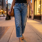 📢📢50% DE RÉDUCTION !! ⏰Jean Femme Rétro Court Coupe Droite