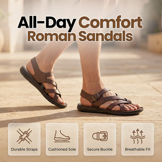👡 50% DE RÉDUCTION ☀️ Sandales style romain – Semelle souple, look décontracté – Idéales pour l’été, la plage ou les promenades – confortables et intemporelles 🌊🦶✨