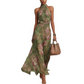 🌸 50% DE RÉDUCTION! 👗 Robe Maxi Élégante à Imprimé Floral & Col Halter – Tissu fluide, coupe flatteuse & style bohème – Parfaite pour l'été, les vacances & les soirées ☀️