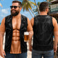 T-shirt humoristique pour homme avec faux imprimé musculaire