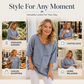 T-shirt à manches courtes pour femme, imprimé denim