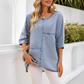 T-shirt à manches courtes pour femme, imprimé denim