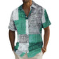 👔🎨 -50% ! 🌿 Chemise Homme à Motifs Contrastés – Coupe Ample, Respirante & Lavable en Machine – 6 Coloris