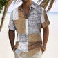 👔🎨 -50% ! 🌿 Chemise Homme à Motifs Contrastés – Coupe Ample, Respirante & Lavable en Machine – 6 Coloris