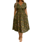 🌸 Robe fleurie à col en V avec torsion à la taille — élégante et décontractée, adaptée à toutes les occasions