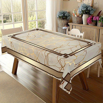 🧻 50% DE RÉDUCTION ! ✨ Nappe Imprimée Marbre Imperméable – Polyester – Anti-Taches & Anti-Eau for Salle à Manger & Terrasse