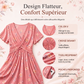🌸 Robe fleurie à col en V avec torsion à la taille — élégante et décontractée, adaptée à toutes les occasions