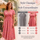 🌸 Robe fleurie à col en V avec torsion à la taille — élégante et décontractée, adaptée à toutes les occasions