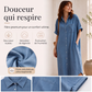🔥‑50 % Robe longue en jean coupe décontractée boutonnée devant🤍✨ Robe‑chemise pratique avec poches, style simple et intemporel