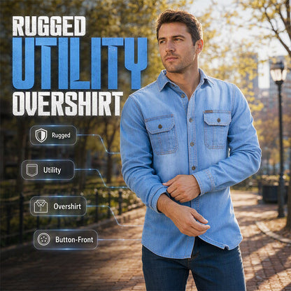 📢📢50% OFF !!⏰ Chemise en Jean à Manches Longues Décontractée pour Homme