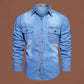 📢📢50% OFF !!⏰ Chemise en Jean à Manches Longues Décontractée pour Homme