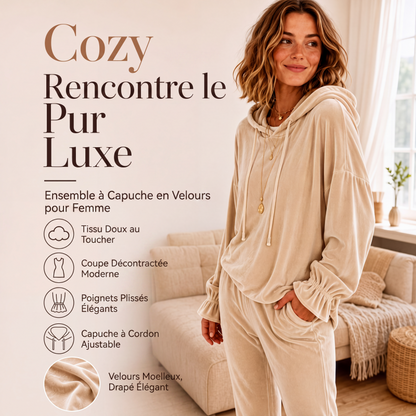 🌙 OFFRE LIMITÉE -50% ! 💕Sweat à capuche en velours décontracté pour femme
