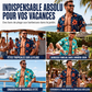 Chemise hawaïenne pour homme, manches courtes à imprimé floral tropical, chemise décontractée boutonnée pour la plage