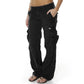🌙 OFFRE LIMITÉE -50% ! 💕 Pantalon cargo vintage à jambes larges pour femme
