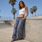 🌙 OFFRE LIMITÉE -50% ! 💕 Pantalon cargo vintage à jambes larges pour femme