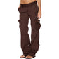 🌙 OFFRE LIMITÉE -50% ! 💕 Pantalon cargo vintage à jambes larges pour femme