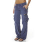 🌙 OFFRE LIMITÉE -50% ! 💕 Pantalon cargo vintage à jambes larges pour femme