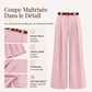 ✨ Pantalon Tailleur Femme Taille Haute – Coupe Large Élégante & Flatteuse