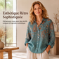 ✨ Chemise Femme Imprimée Vintage – Style Chic, Décontracté & Intemporel