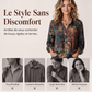 ✨ Chemise Femme Imprimée Vintage – Style Chic, Décontracté & Intemporel