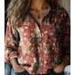 ✨ Chemise Femme Imprimée Vintage – Style Chic, Décontracté & Intemporel