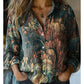 ✨ Chemise Femme Imprimée Vintage – Style Chic, Décontracté & Intemporel