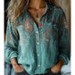 ✨ Chemise Femme Imprimée Vintage – Style Chic, Décontracté & Intemporel