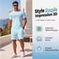 ✨ Ensemble Homme 2 Pièces – T-Shirt & Short Décontractés, Confortables & Polyvalents