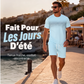 ✨ Ensemble Homme 2 Pièces – T-Shirt & Short Décontractés, Confortables & Polyvalents