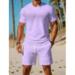 ✨ Ensemble Homme 2 Pièces – T-Shirt & Short Décontractés, Confortables & Polyvalents