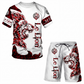 ✨ Ensemble Homme 2 Pièces – T-Shirt à Motif Animalier & Short Décontracté