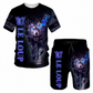 ✨ Ensemble Homme 2 Pièces – T-Shirt à Motif Animalier & Short Décontracté
