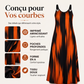✨ Robe Femme Grande Taille à Rayures – Sans Manches & Coupe Fluide