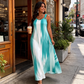 ✨ Robe Femme Grande Taille à Rayures – Sans Manches & Coupe Fluide