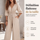 ✨ Combinaison Femme Col V – Taille Marquée & Coupe Élégante