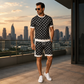 ⌛Offre à durée limitée🛍️ 👖 Ensemble 2 pièces pour homme : haut décontracté et short