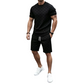 ⌛Offre à durée limitée🛍️ 👖 Ensemble 2 pièces pour homme : haut décontracté et short
