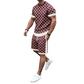 ⌛Offre à durée limitée🛍️ 👖 Ensemble 2 pièces pour homme : haut décontracté et short