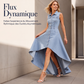🌸 OFFRE LIMITÉE –50% ! ✨Robe en jean sans manches pour femme avec ourlet asymétrique