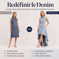 🌸 OFFRE LIMITÉE –50% ! ✨Robe en jean sans manches pour femme avec ourlet asymétrique